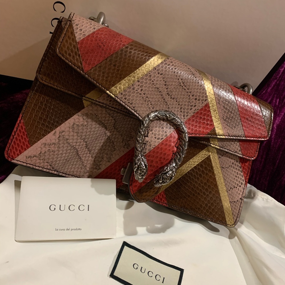 Gucci exotic snakeskin bag